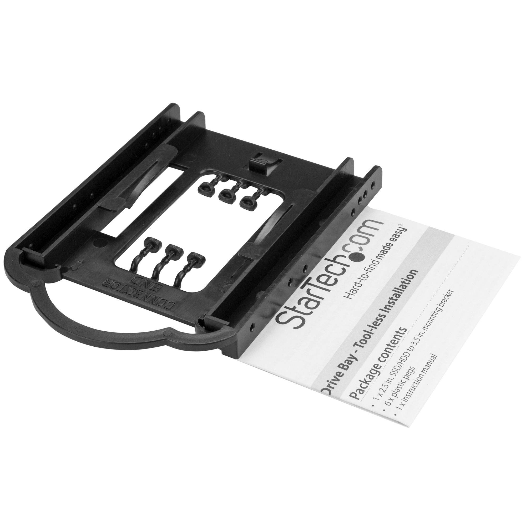 Rca Informatique - image du produit : SUPPORT DE FIXATION HDD / SSD 25 DANS BAIE 35 SANS OUTILS