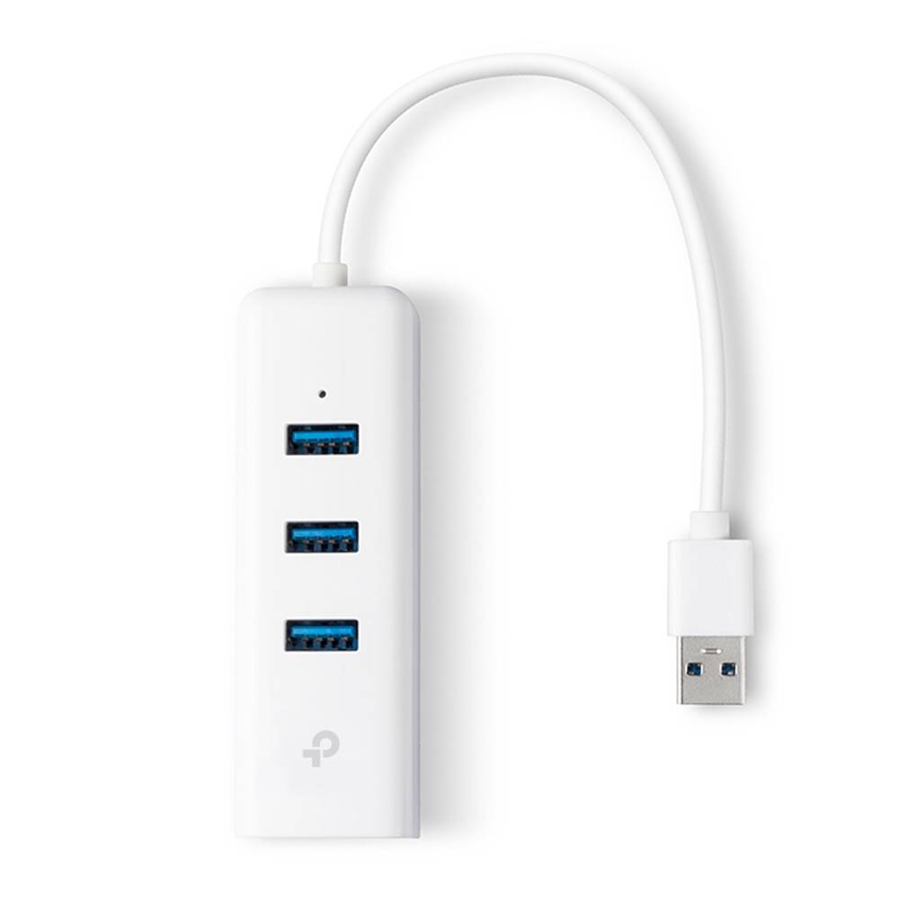 Rca Informatique - image du produit : GIGAB ETHERNET NETWORK ADAPTER 3-PORT USB 3.0 HUB 1