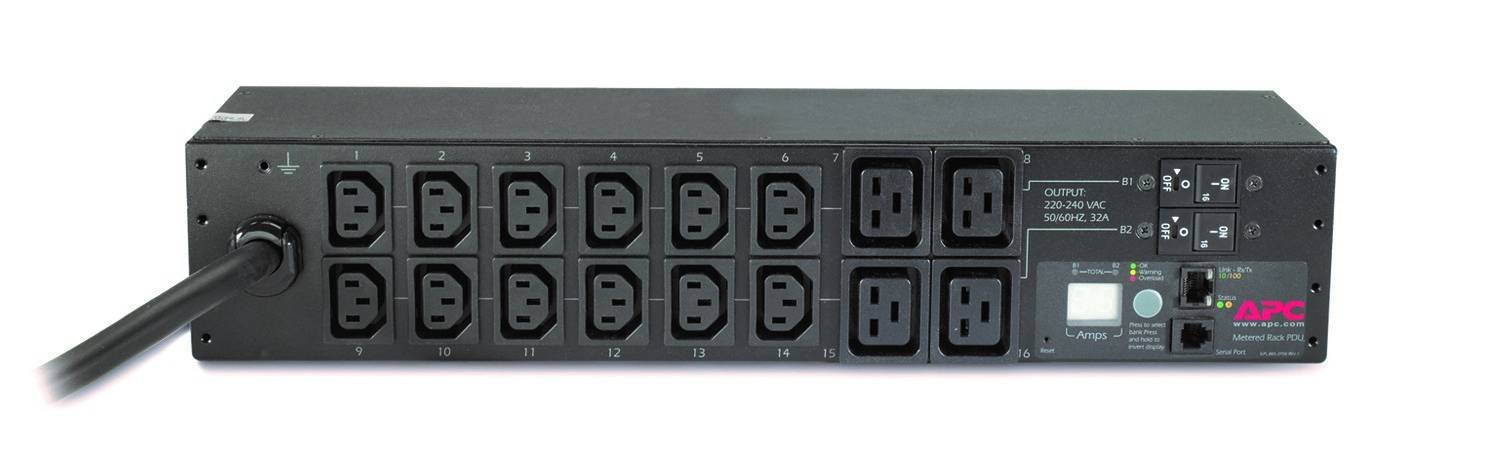 Rca Informatique - image du produit : RACK PDU METERED 2U 32A 230V 12 C13S AND 4 C19S IN IN