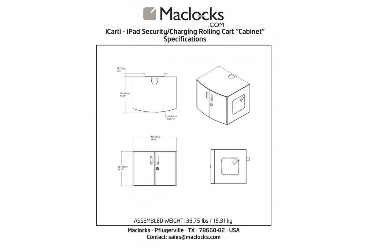 Rca Informatique - image du produit : CARTIPAD 16DEV CHARGING CABINET SILVER EU