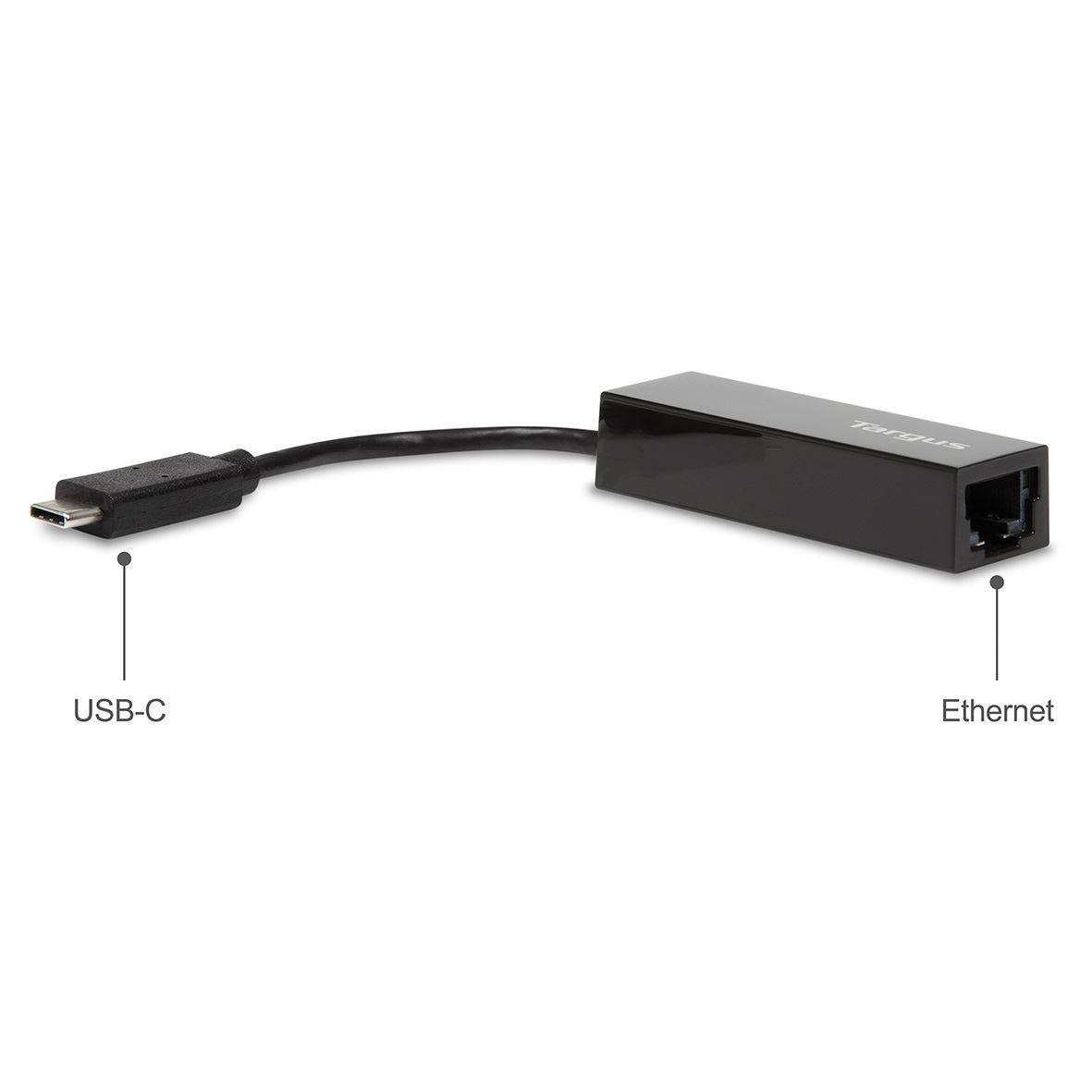 Rca Informatique - image du produit : USB-C TO GIGABIT ETHERNET ADAP BLACK PLAS/MET