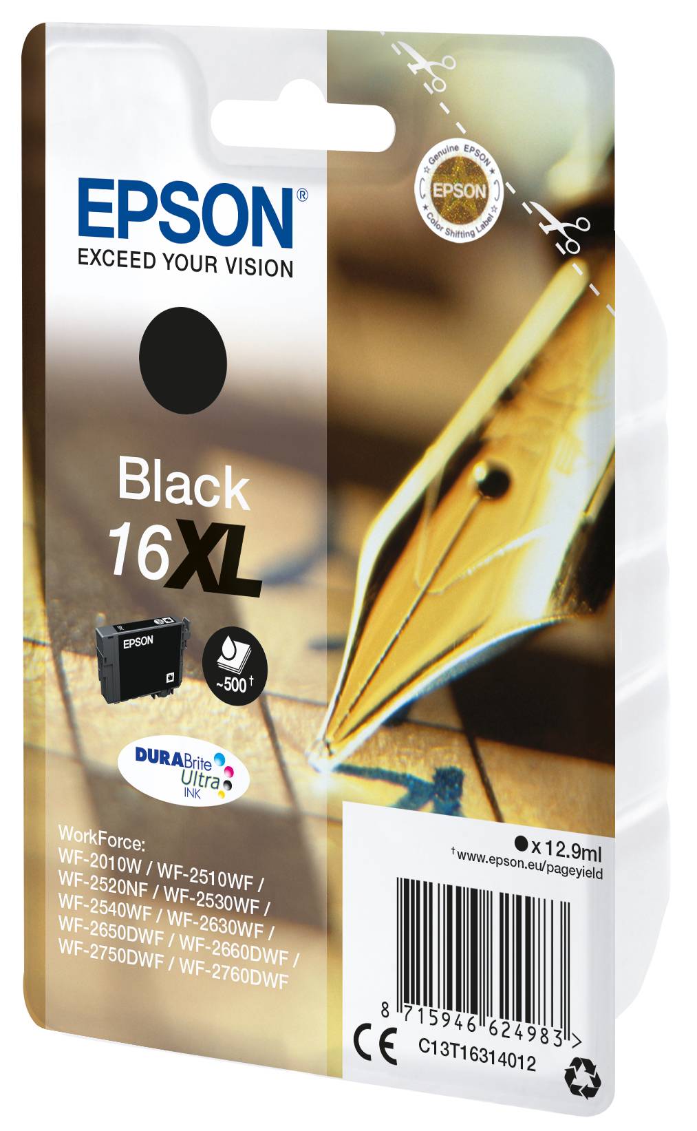 Rca Informatique - image du produit : INK CARTR DURABRITE ULTRA BLACK 16XL