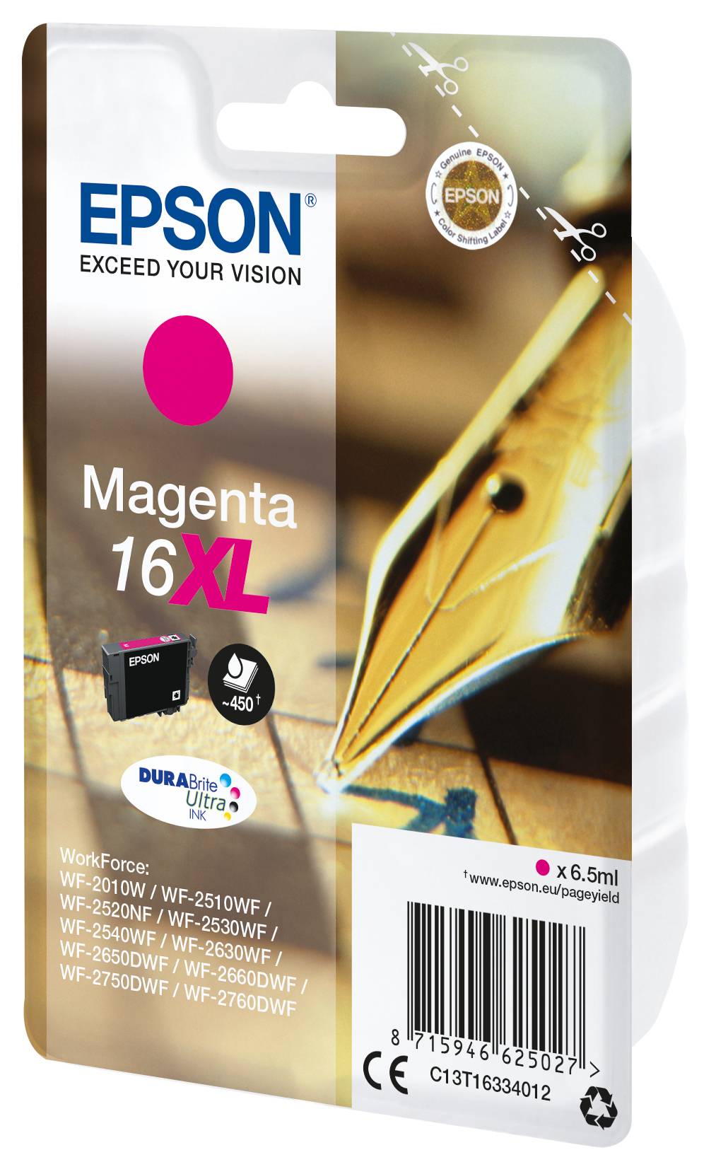 Rca Informatique - image du produit : INK CARTR DURABRITE ULTRA MAGENTA 16XL