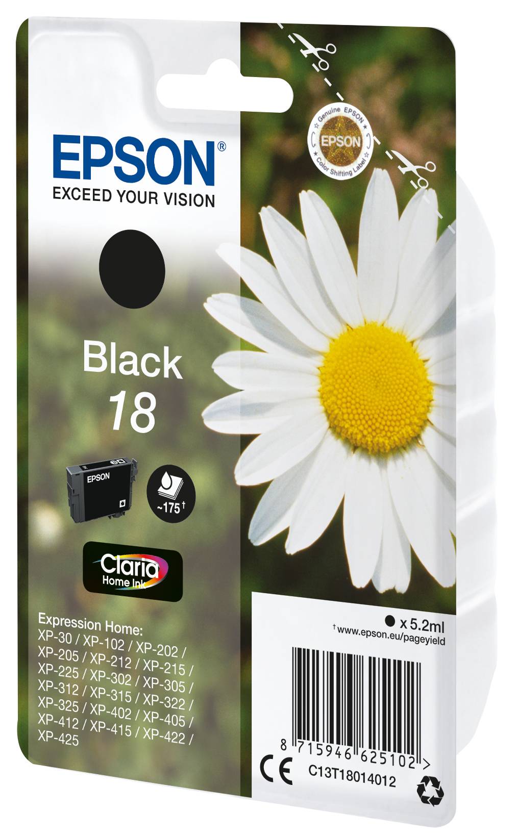 Rca Informatique - image du produit : HOME INK CLARIA BLACK 18 INK