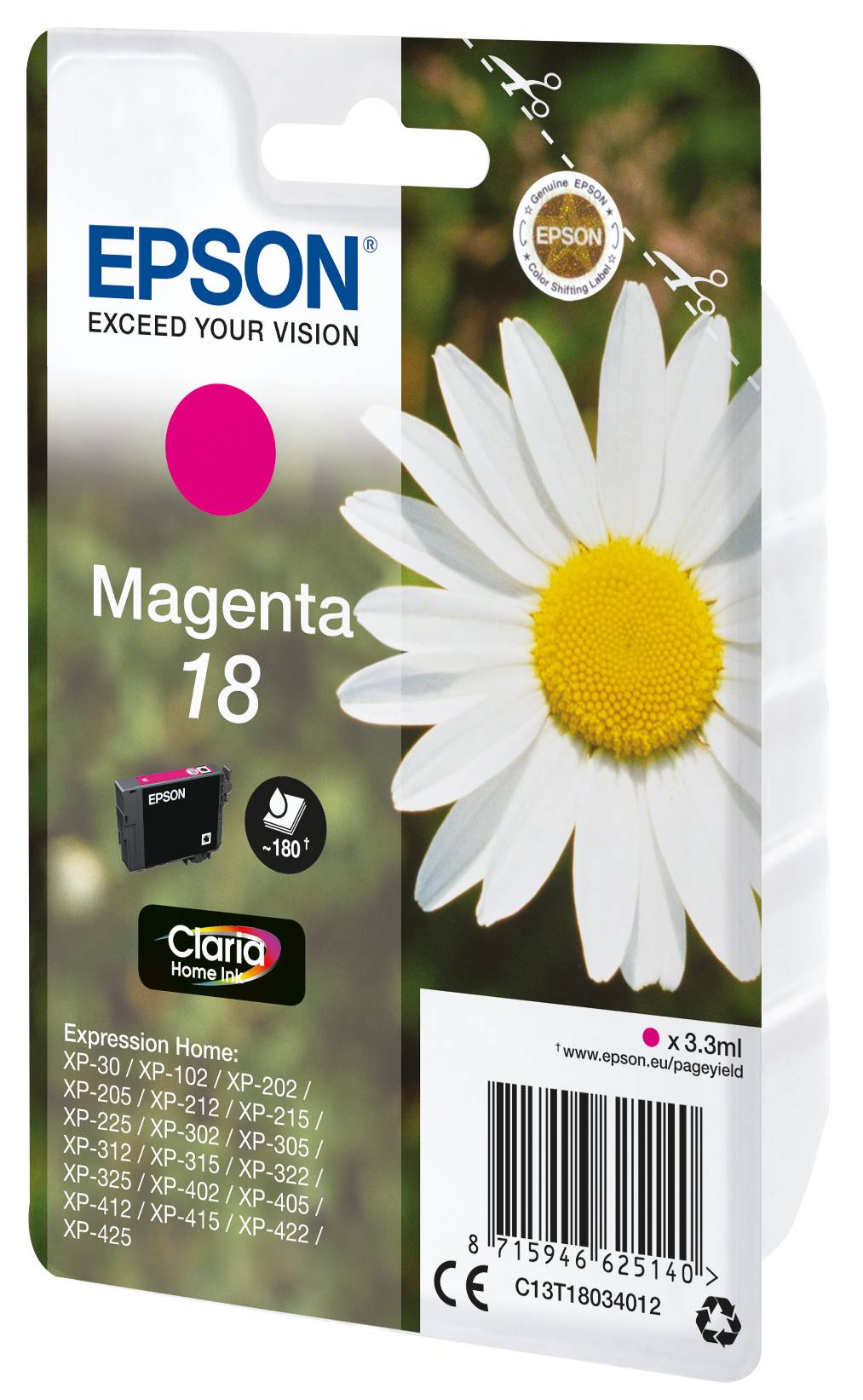 Rca Informatique - image du produit : HOME INK CLARIA MAGENTA 18 INK