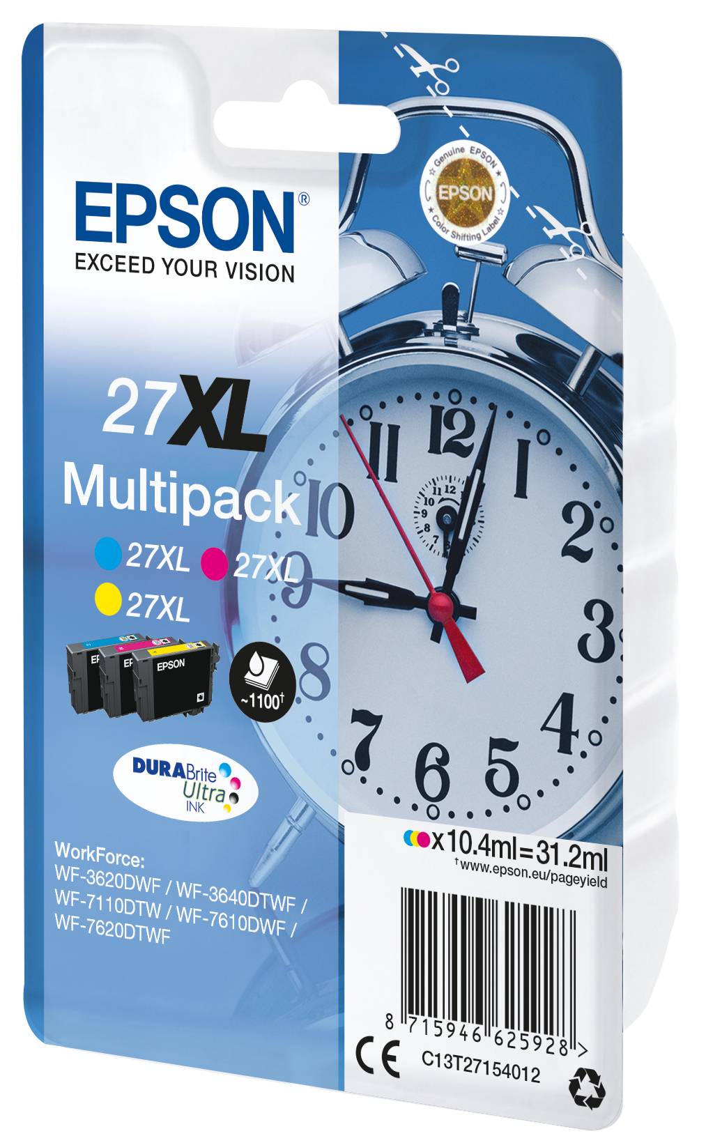 Rca Informatique - image du produit : MLTP 3-COL DURABRITULTRAINK27XL CY MGNTYELL RS BLI/W RF+AM TAGS.