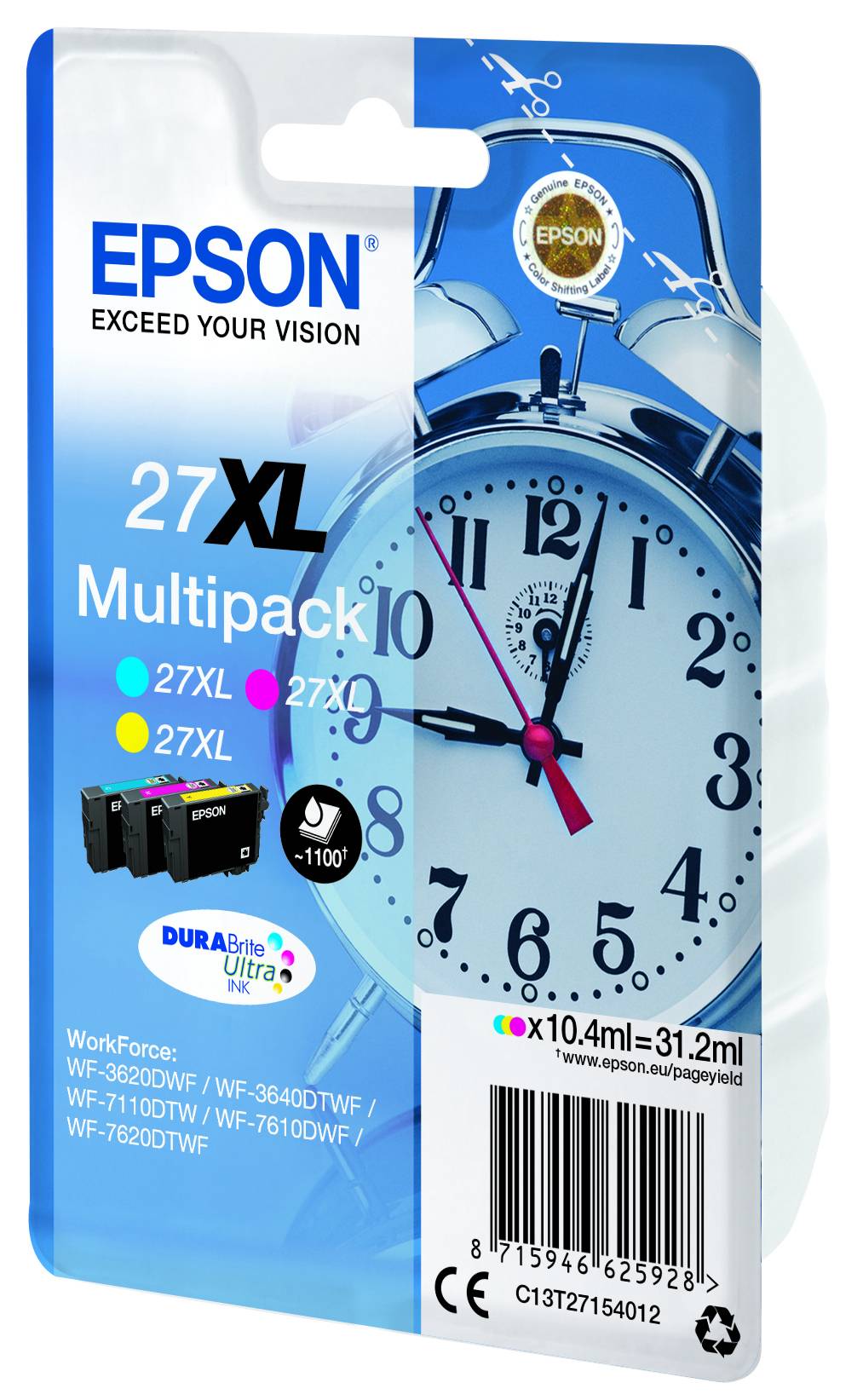 Rca Informatique - image du produit : MLTP 3-COL DURABRITULTRAINK27XL CY MGNTYELL RS BLI/W RF+AM TAGS.