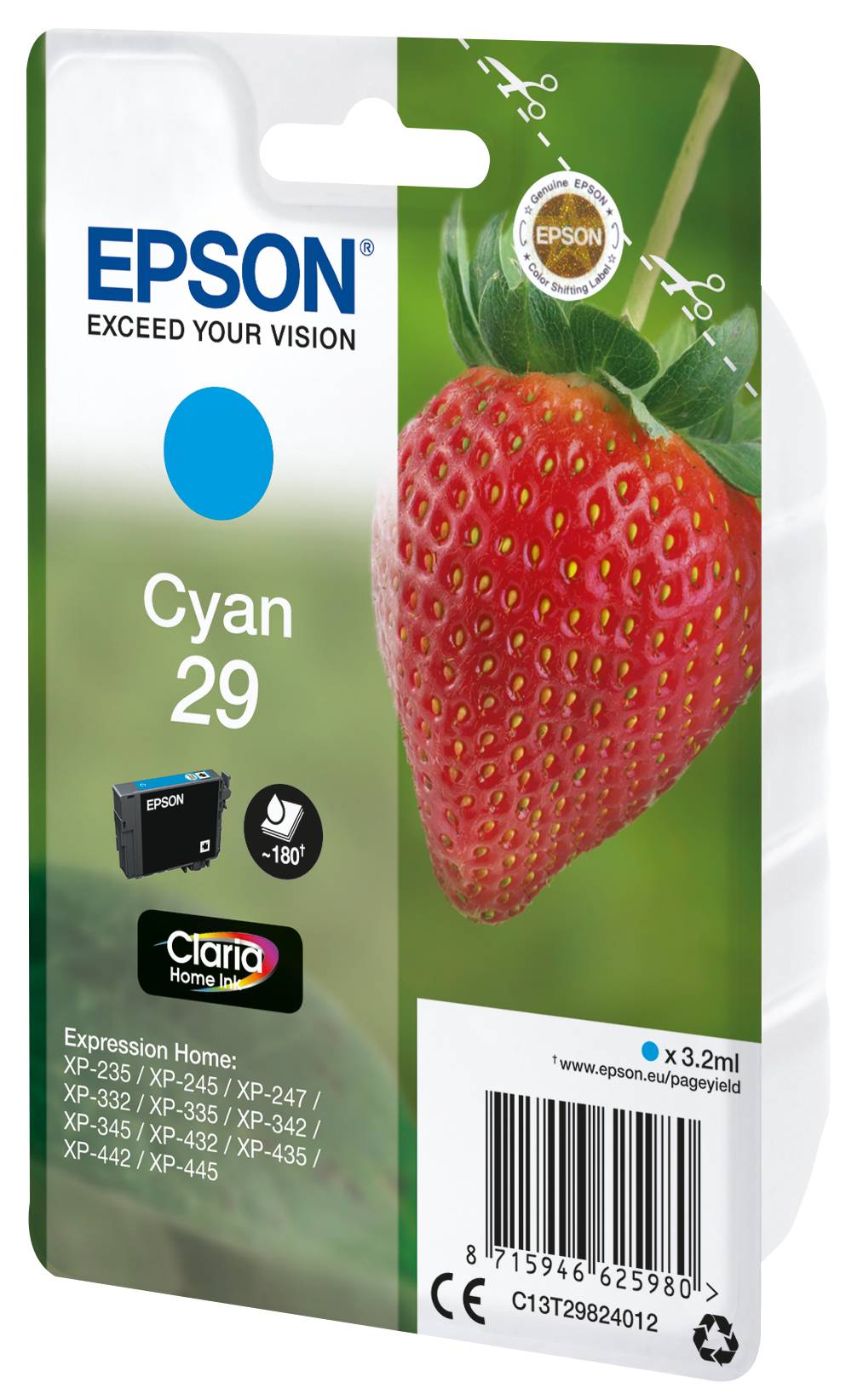 Rca Informatique - image du produit : SGLPCK CYAN 29 HOME INK CYAN STANDARD