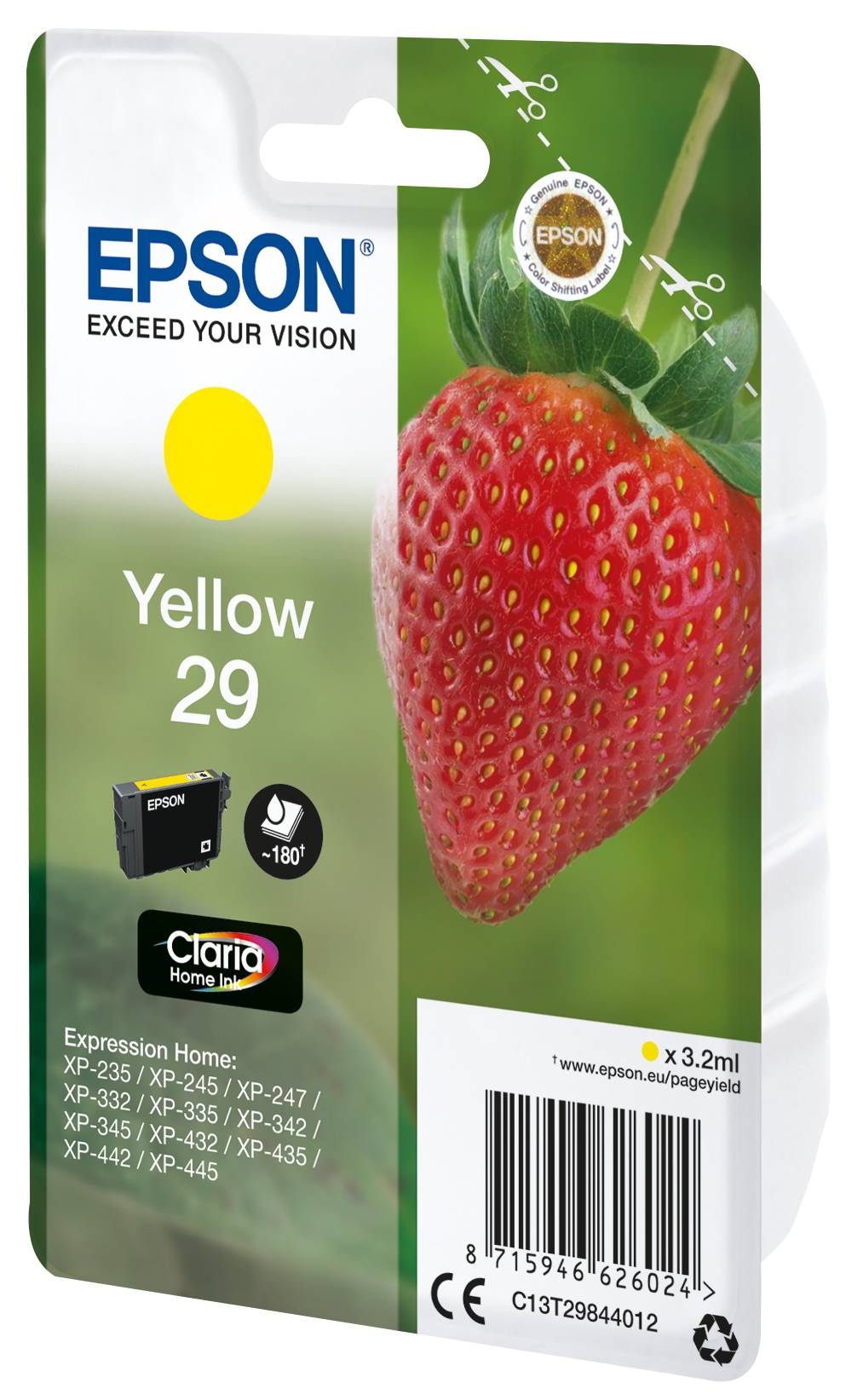 Rca Informatique - image du produit : SGLPCK YELLOW 29 HOME INK YELLOW STANDARD