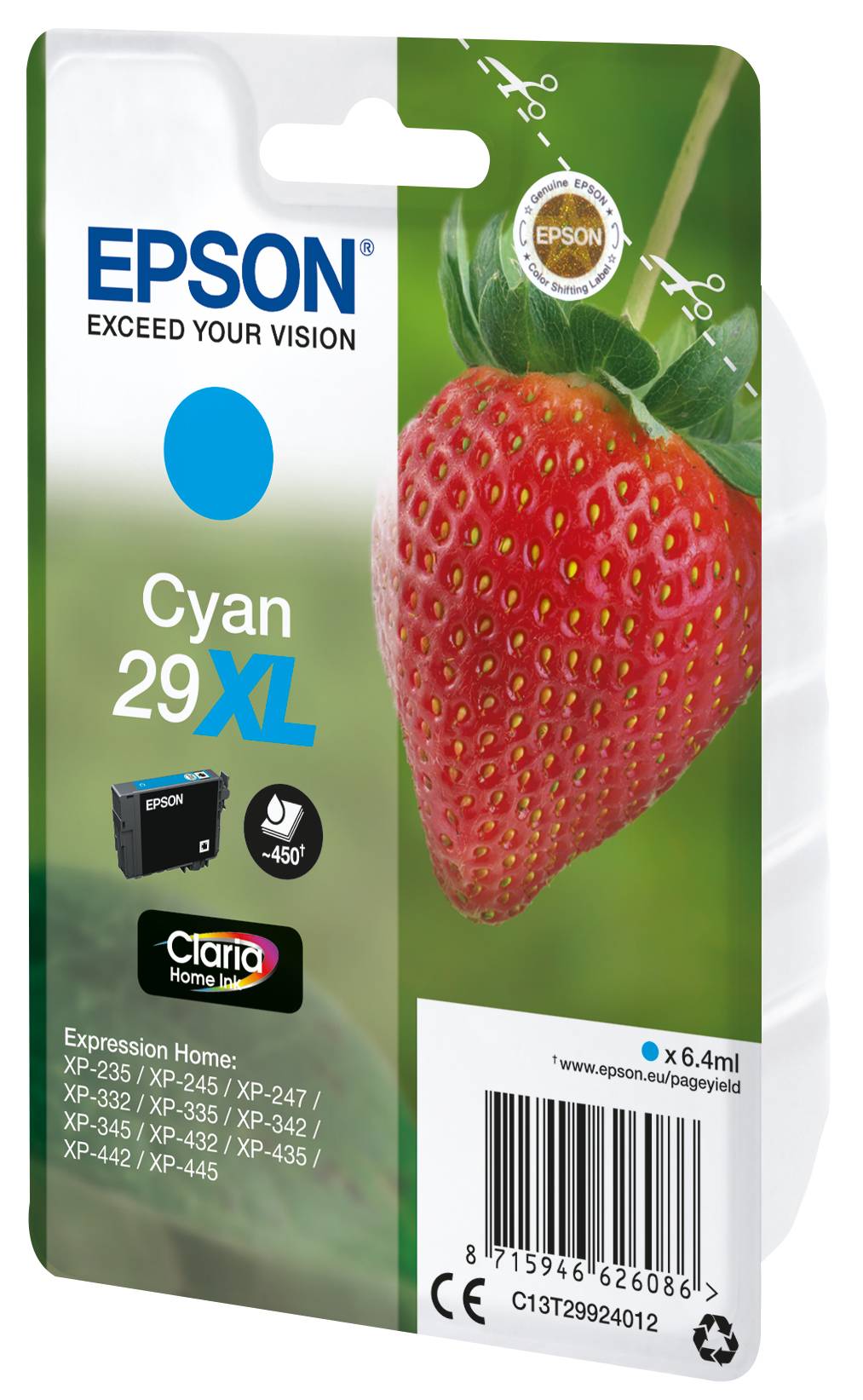 Rca Informatique - image du produit : SGLPCK CYAN 29XL HOME INK CYAN HIGH XL