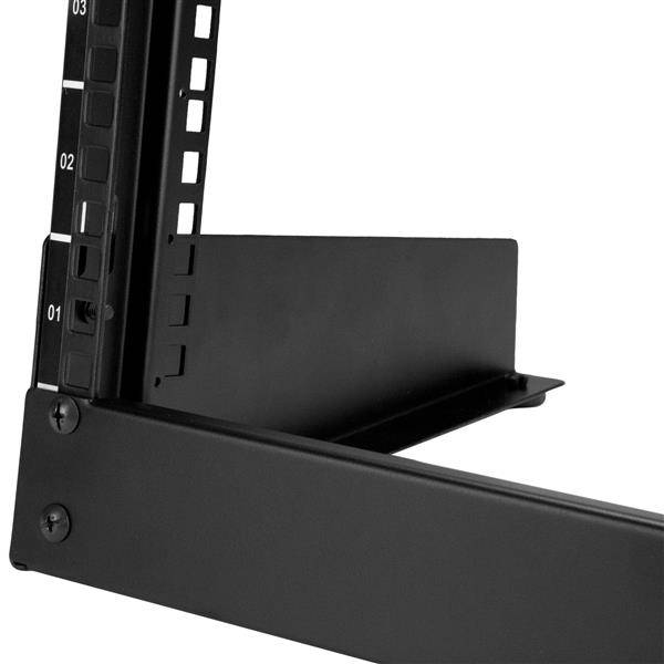 Rca Informatique - image du produit : RACK DE SERVEUR 8U 2 MONTANTS A CADRE OUVERT POUR BUREAU