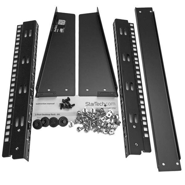 Rca Informatique - image du produit : RACK DE SERVEUR 8U 2 MONTANTS A CADRE OUVERT POUR BUREAU