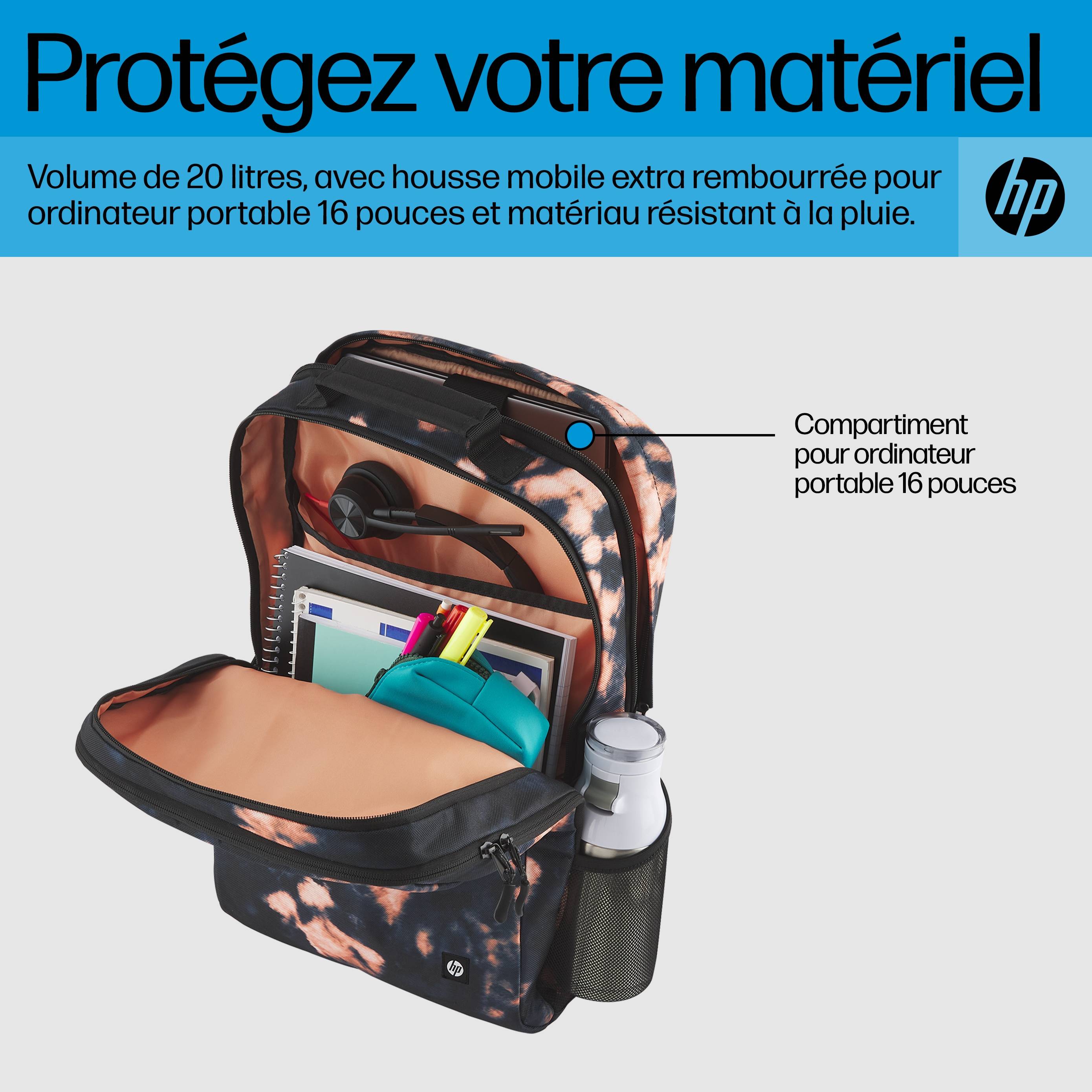 Rca Informatique - image du produit : HP CAMPUS XL TIE DYE BACKPACK