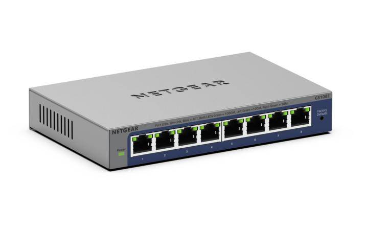 Rca Informatique - image du produit : 8PT GIGABIT PLUS SWITCH (GS108E)