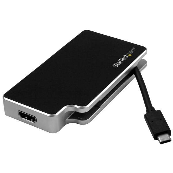 Rca Informatique - image du produit : ADAPTATEUR DE VOYAGE 3 EN 1 USB-C VERS VGA DVI OU HDMI - 4K