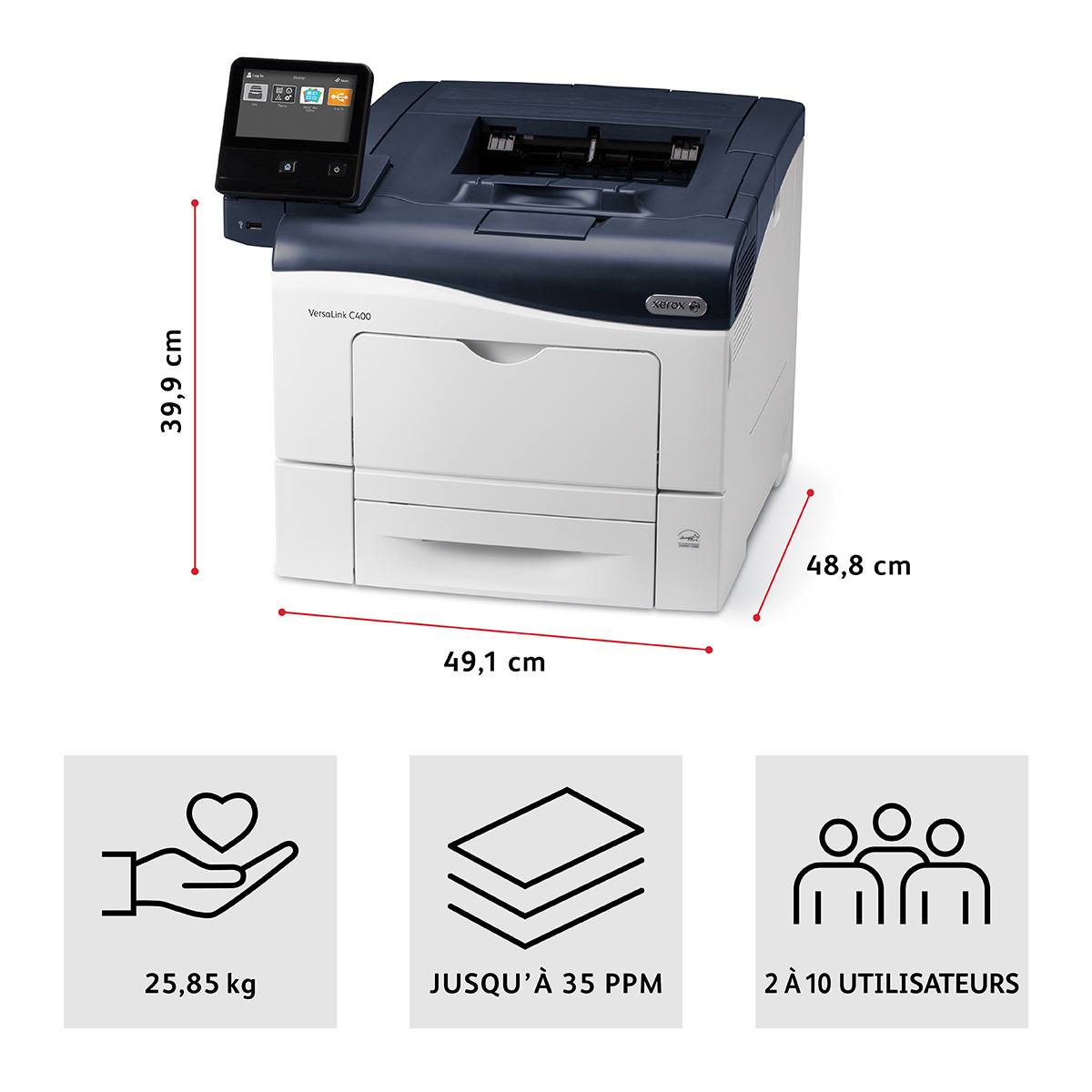 Rca Informatique - image du produit : VERSALINK C400 COLOR PRINTER LETTER/LEG