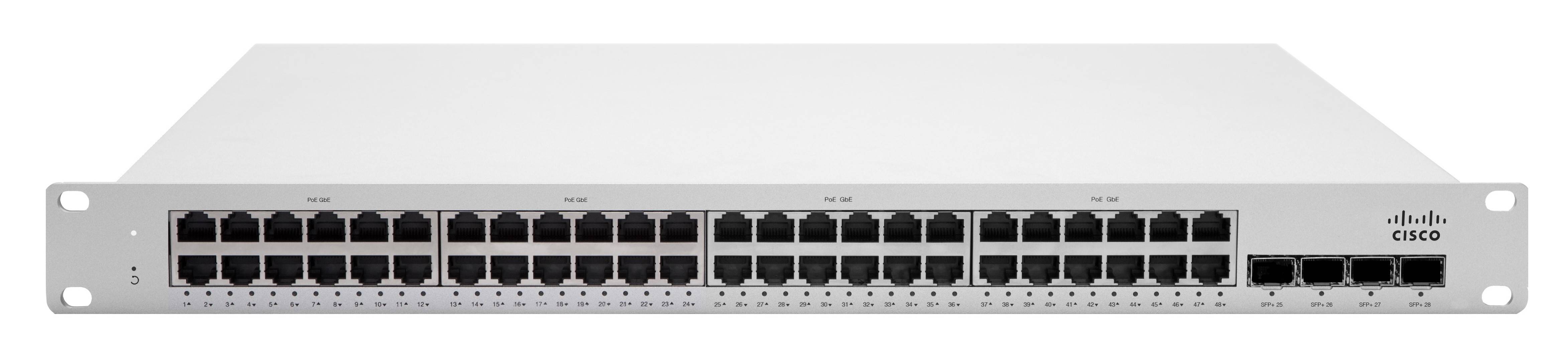 Rca Informatique - image du produit : MERAKI MS225-48FP L2 STCK CLD- MNGD 48X GIGE 740W POE SWITCH