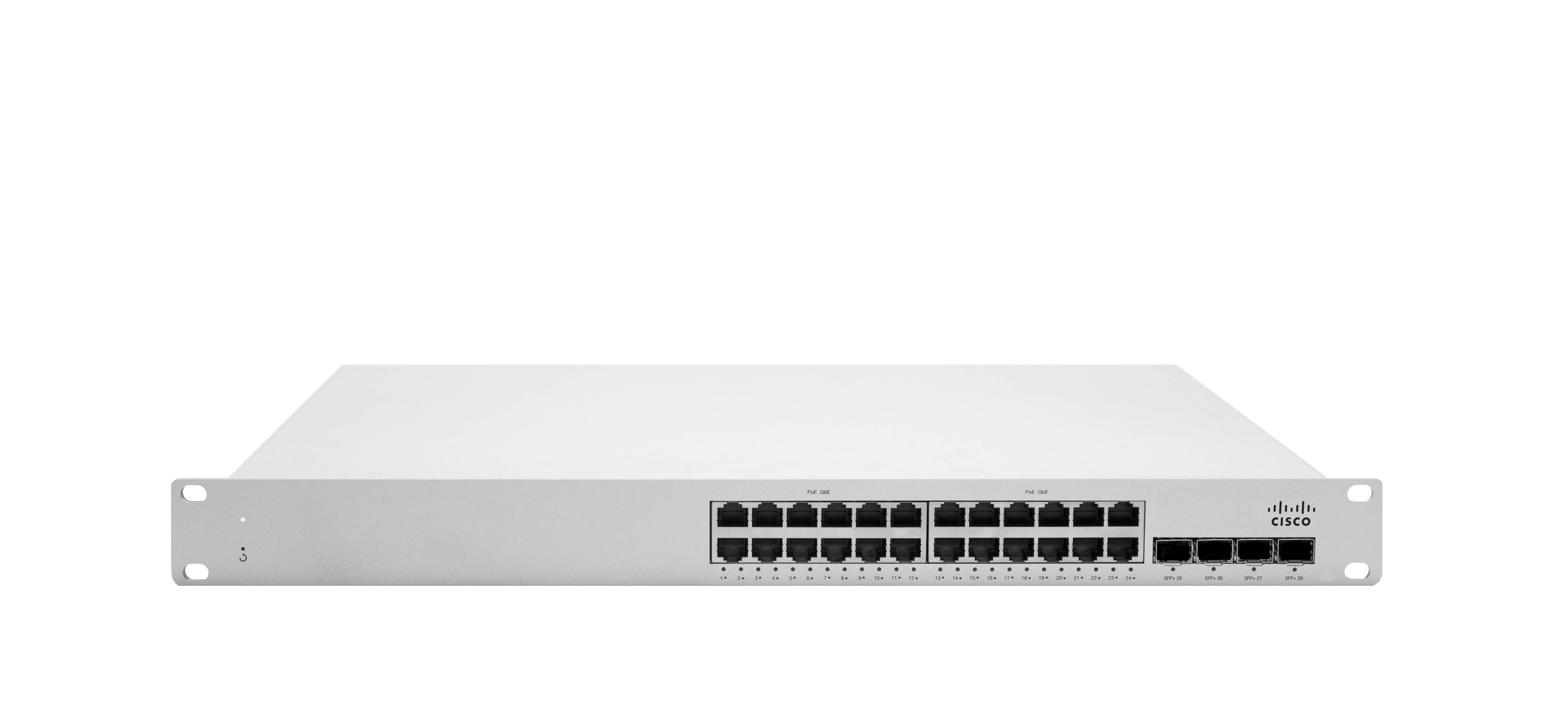 Rca Informatique - Image du produit : MERAKI MS250-24P L3 STCK CLD- MNGD 24X GIGE 370W POE SWITCH