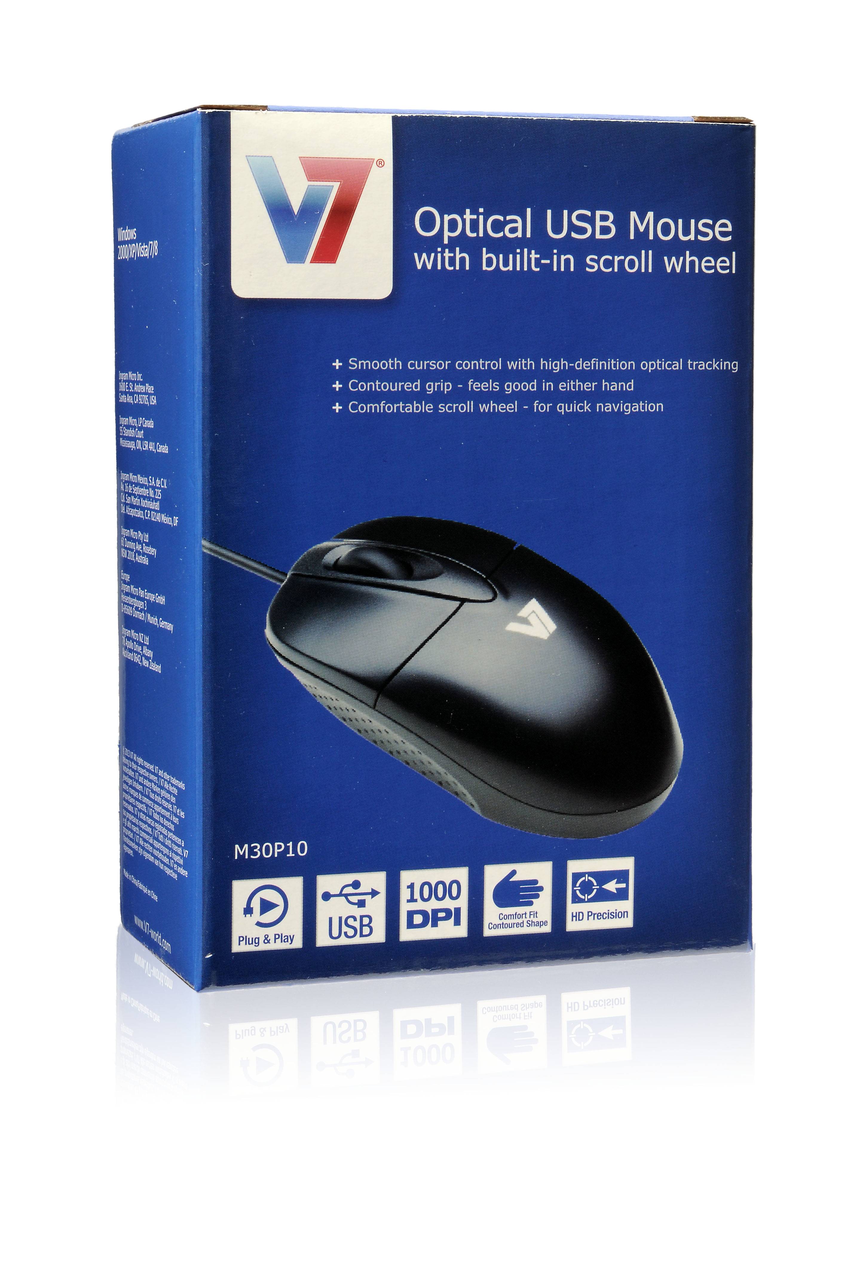 Rca Informatique - image du produit : SOURIS OPTIQUE FILAIRE USB STANDARD OEM NOIR