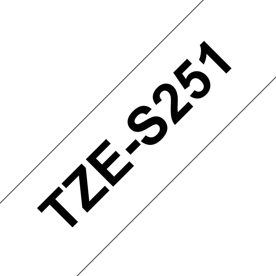 Rca Informatique - image du produit : TZE-S251 LAMINATED TAPE 24MM 8M NOIR/BLANC