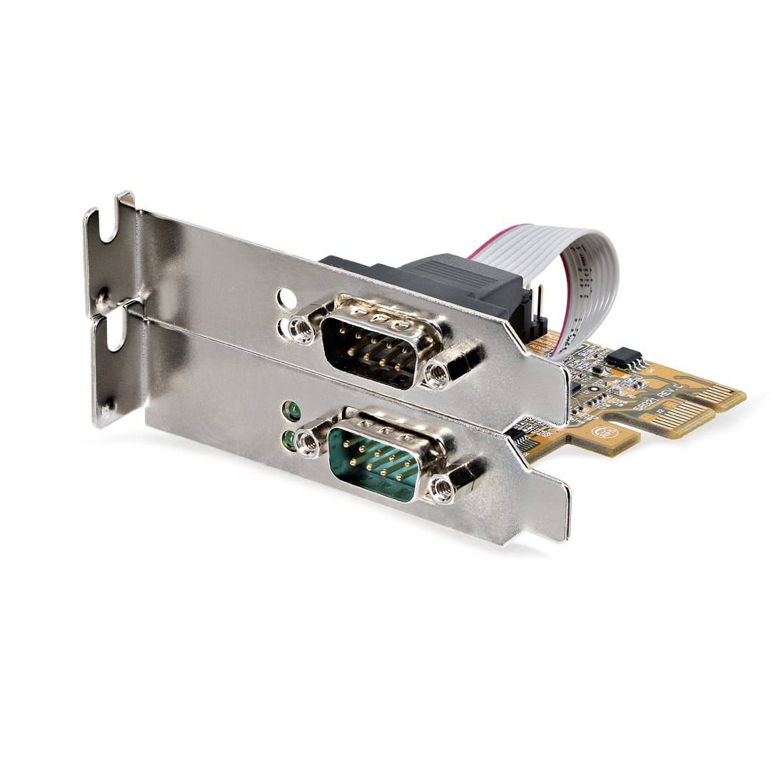 Rca Informatique - image du produit : PCIE DUAL SERIAL PORT CARD - 16C1050 UART 5V/12V STATUS LIGHT