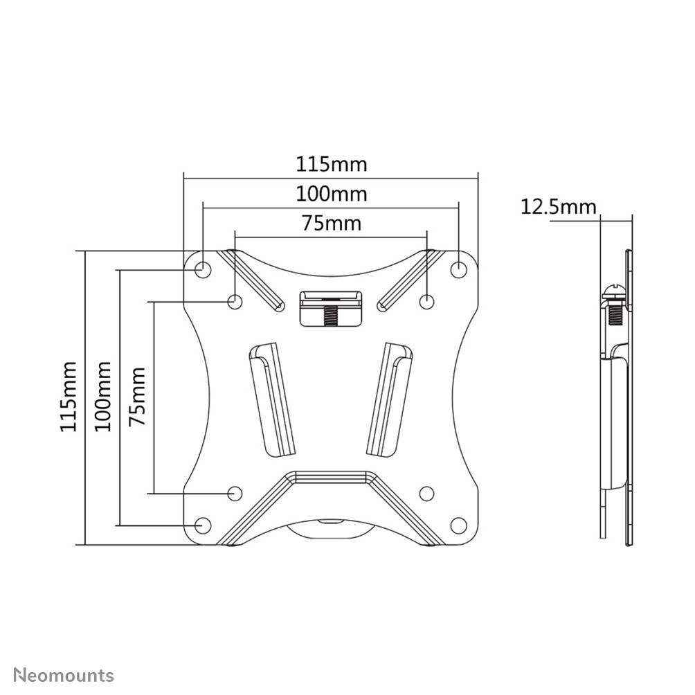 Rca Informatique - image du produit : WALL MOUNT 10-30IN FIXED MAX25KG VESA75X75/100X100MM