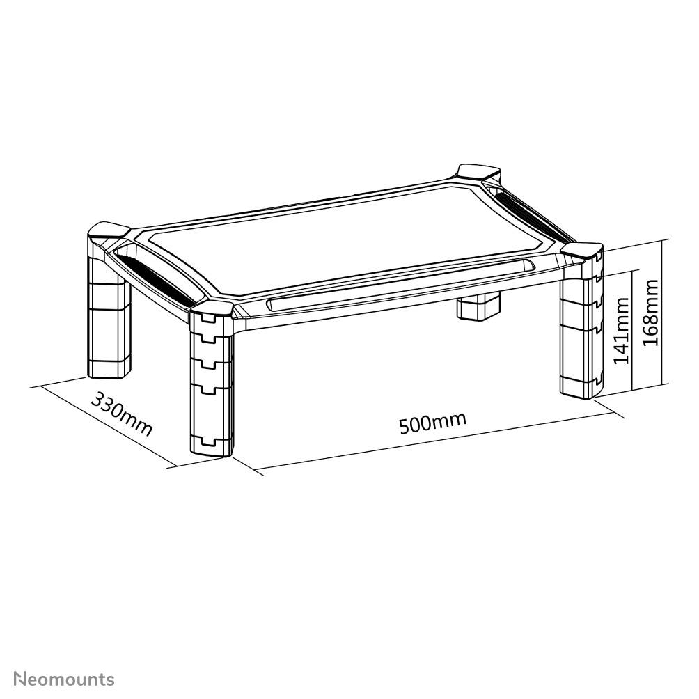 Rca Informatique - image du produit : MONITOR RAISER HEIGHT ADJUSTMENT: 16.8CM