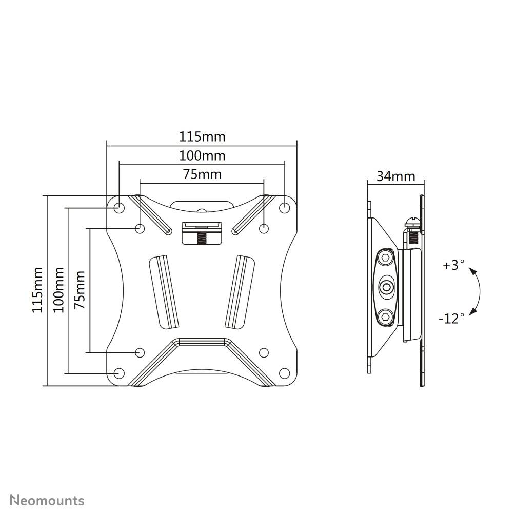 Rca Informatique - image du produit : WALL MOUNT 10-30IN TILTABLE MAX25KG VESA75X75/100X100MM