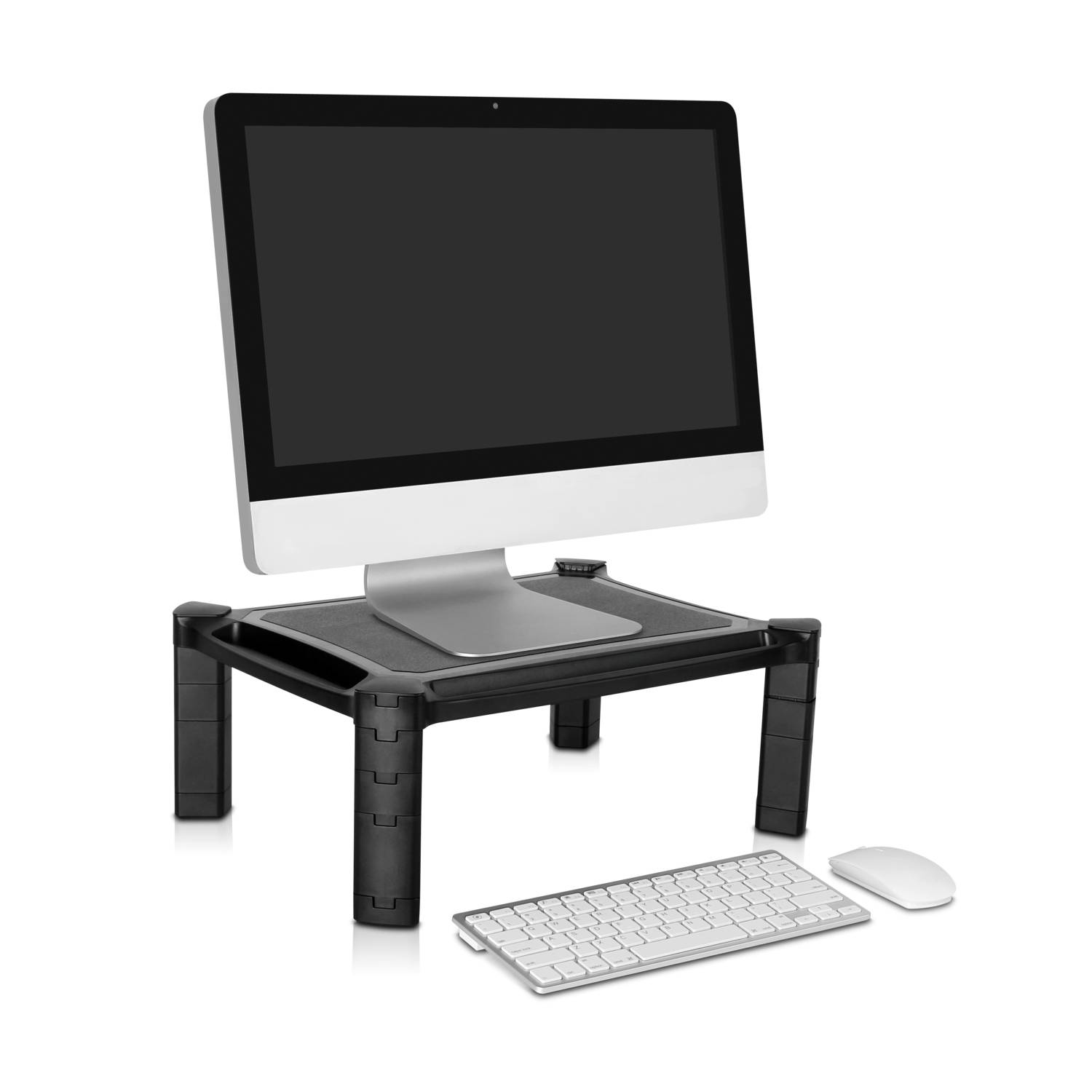 Rca Informatique - image du produit : REHAUSSEUR ECRAN NOIR DESK 435X330X168MM