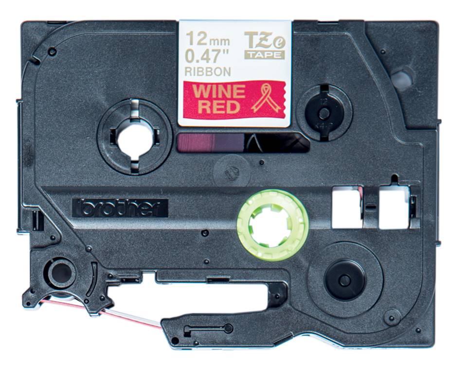 Rca Informatique - image du produit : TZE-RW34 LAMINATED TAPE 12MM WINE RED GOLD