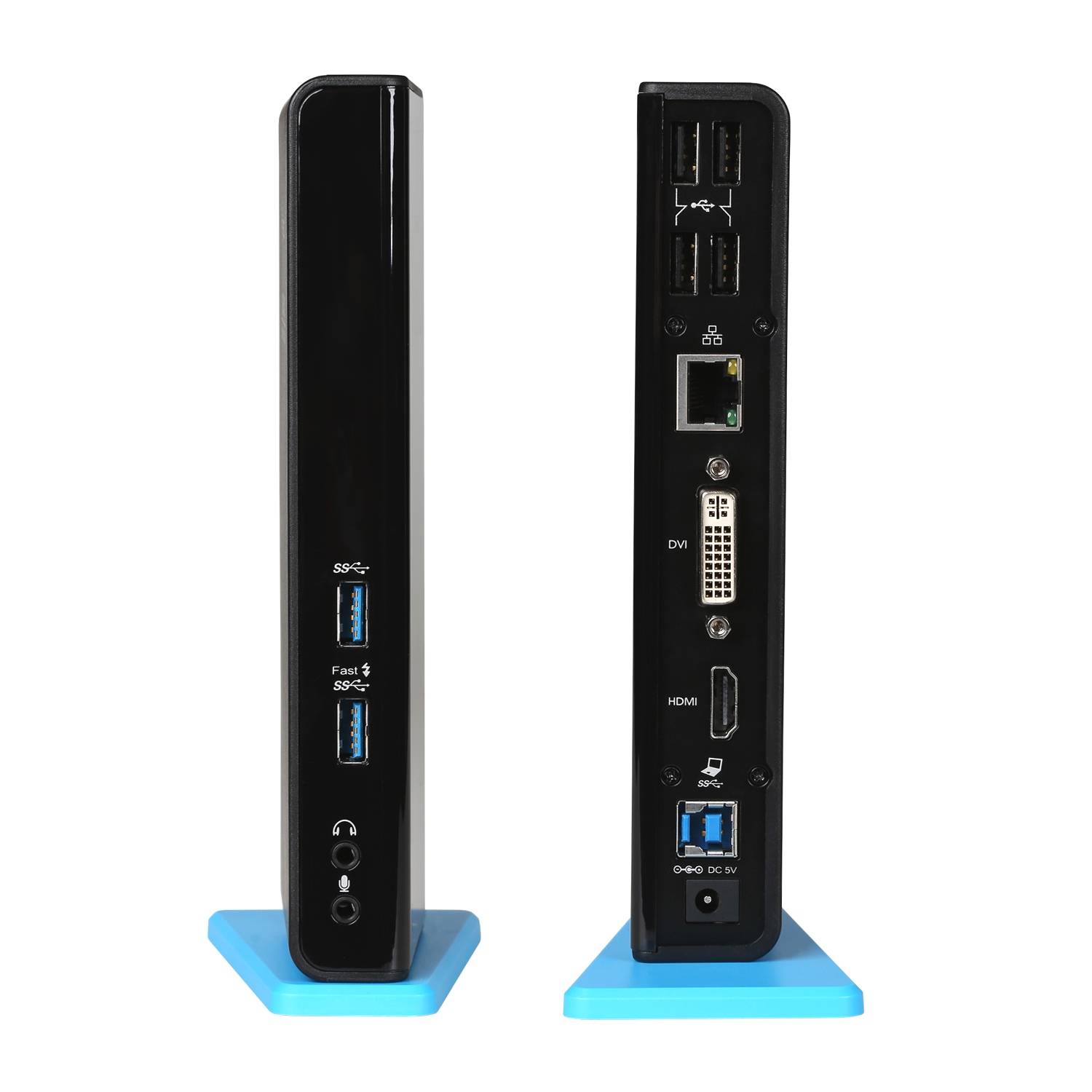 Rca Informatique - image du produit : I-TEC UK DUAL DOCKING STATION USB 3.0 1XDVI 1XHDMI 2048X1152