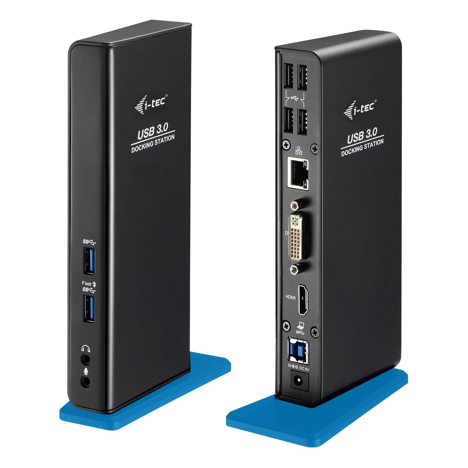 Rca Informatique - Image du produit : I-TEC UK DUAL DOCKING STATION USB 3.0 1XDVI 1XHDMI 2048X1152