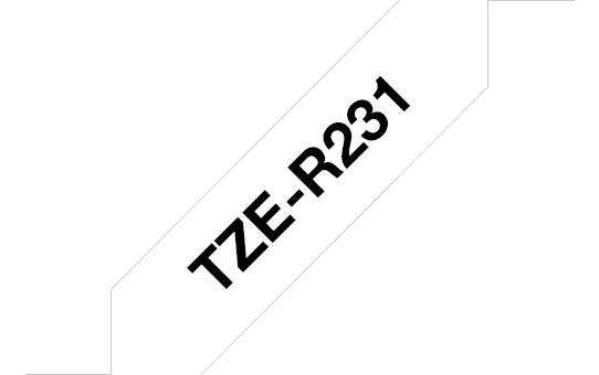 Rca Informatique - image du produit : TZER231 LAMINATED TAPE 12MM WHITE BALCK