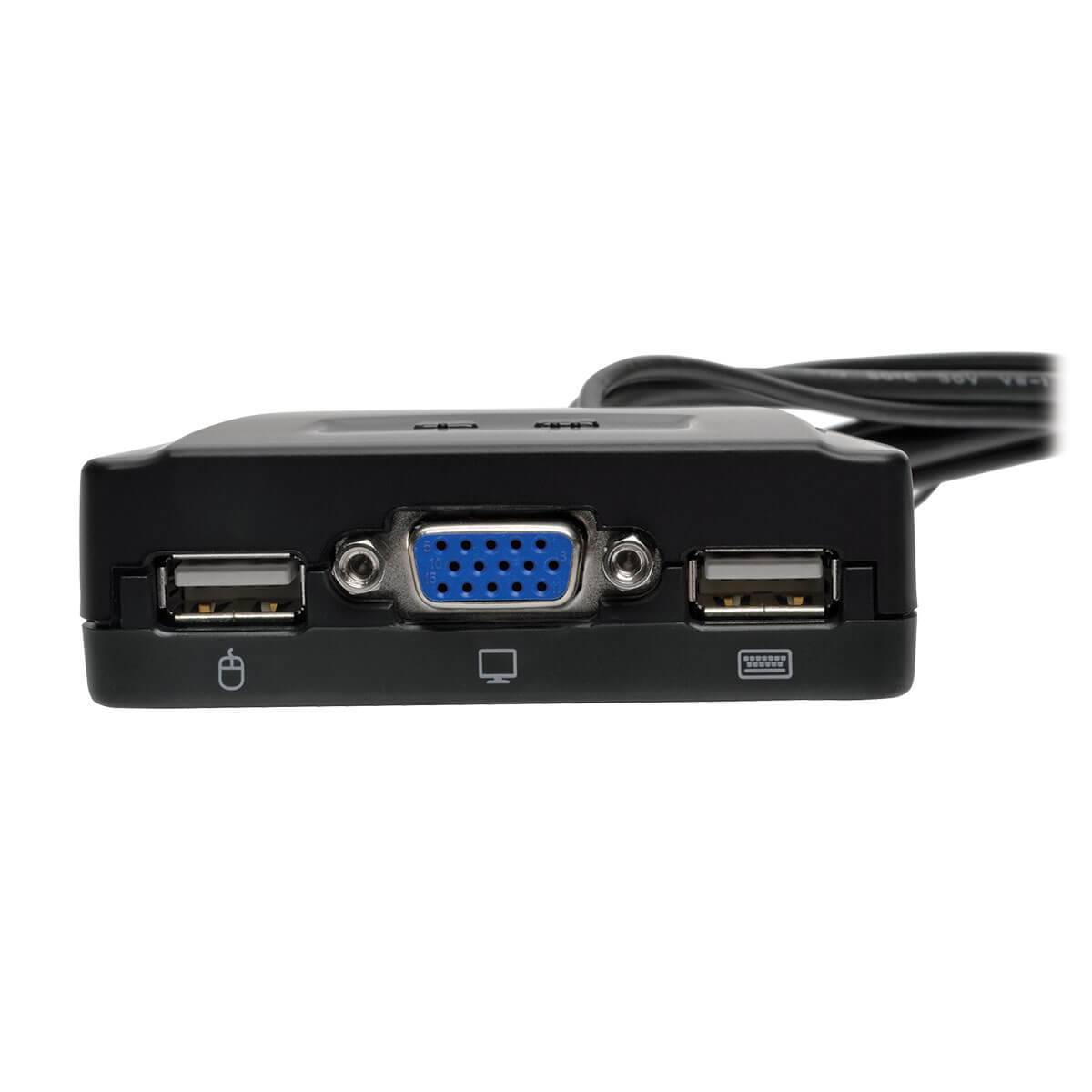 Rca Informatique - image du produit : 2-PORT USB VGA CABLE SWITCH W CABLES USB SHARING