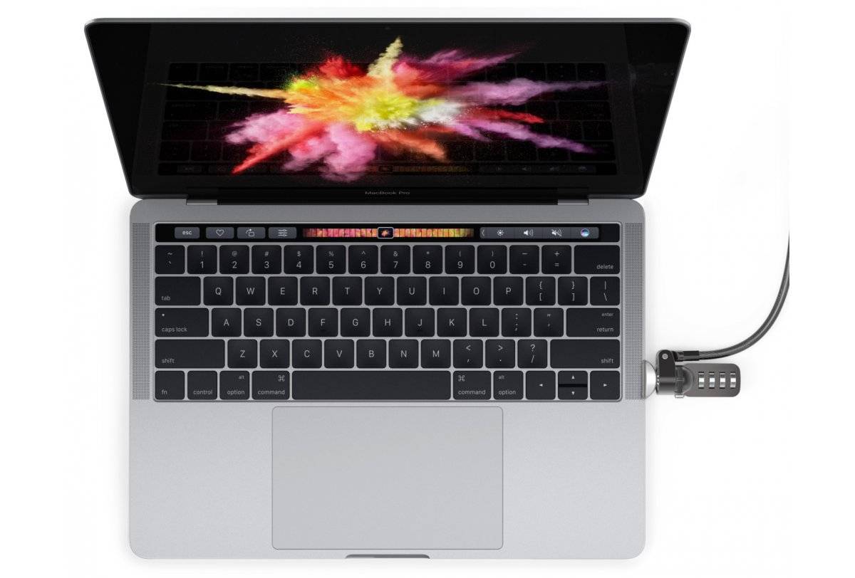 Rca Informatique - image du produit : TOUCHBAR WITH KEYED CABLE LOCK MACBOOK TOUCH - BLACK