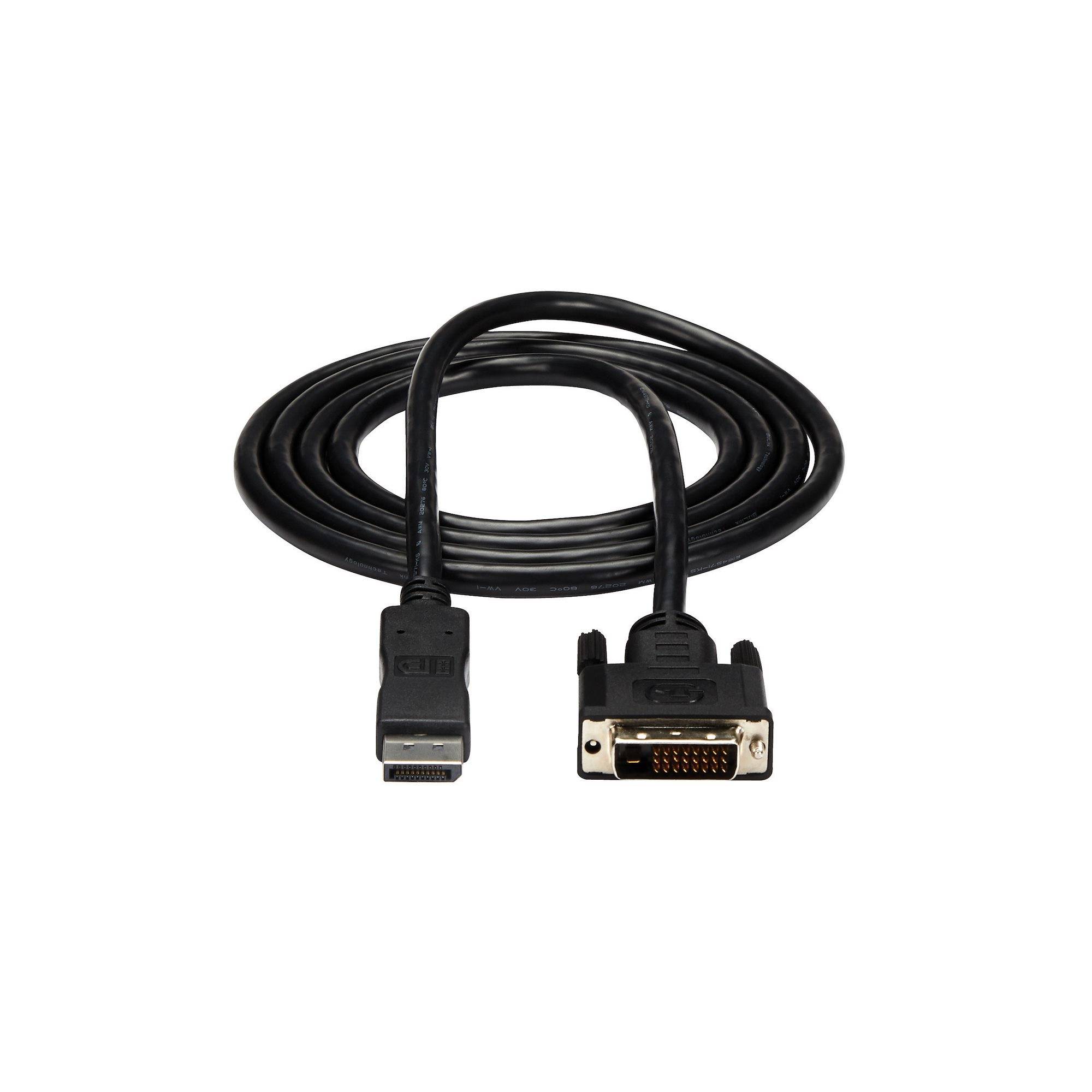 Rca Informatique - image du produit : CABLE CONVERTISSEUR VIDEO DISPLAYPORT VERS DVI - 1.8M