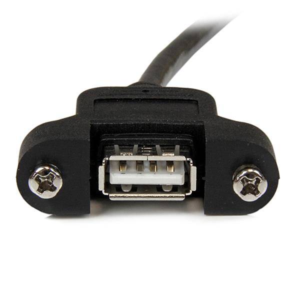 Rca Informatique - image du produit : CABLE USB 2.0  MONTAGE SUR PANNEAU A VERS A DE 30 CM - F/M