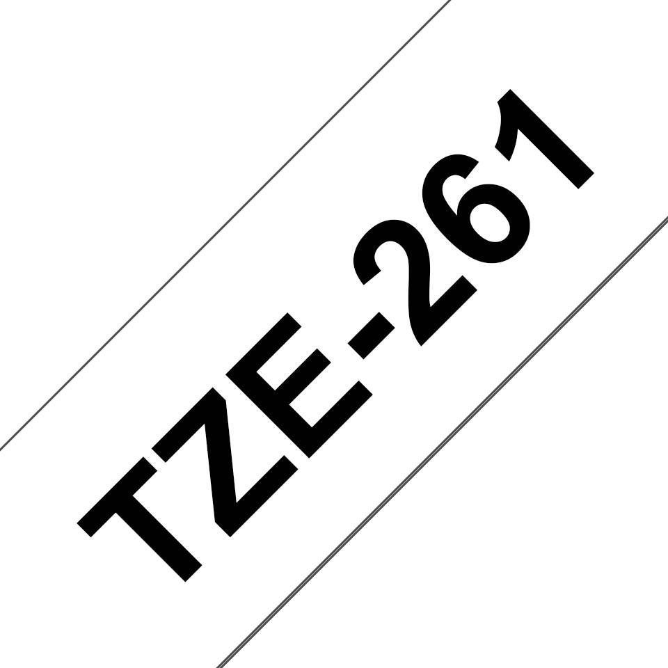 Rca Informatique - image du produit : TZE-261 LAMINATED TAPE 36MM 8M NOIR/BLANC