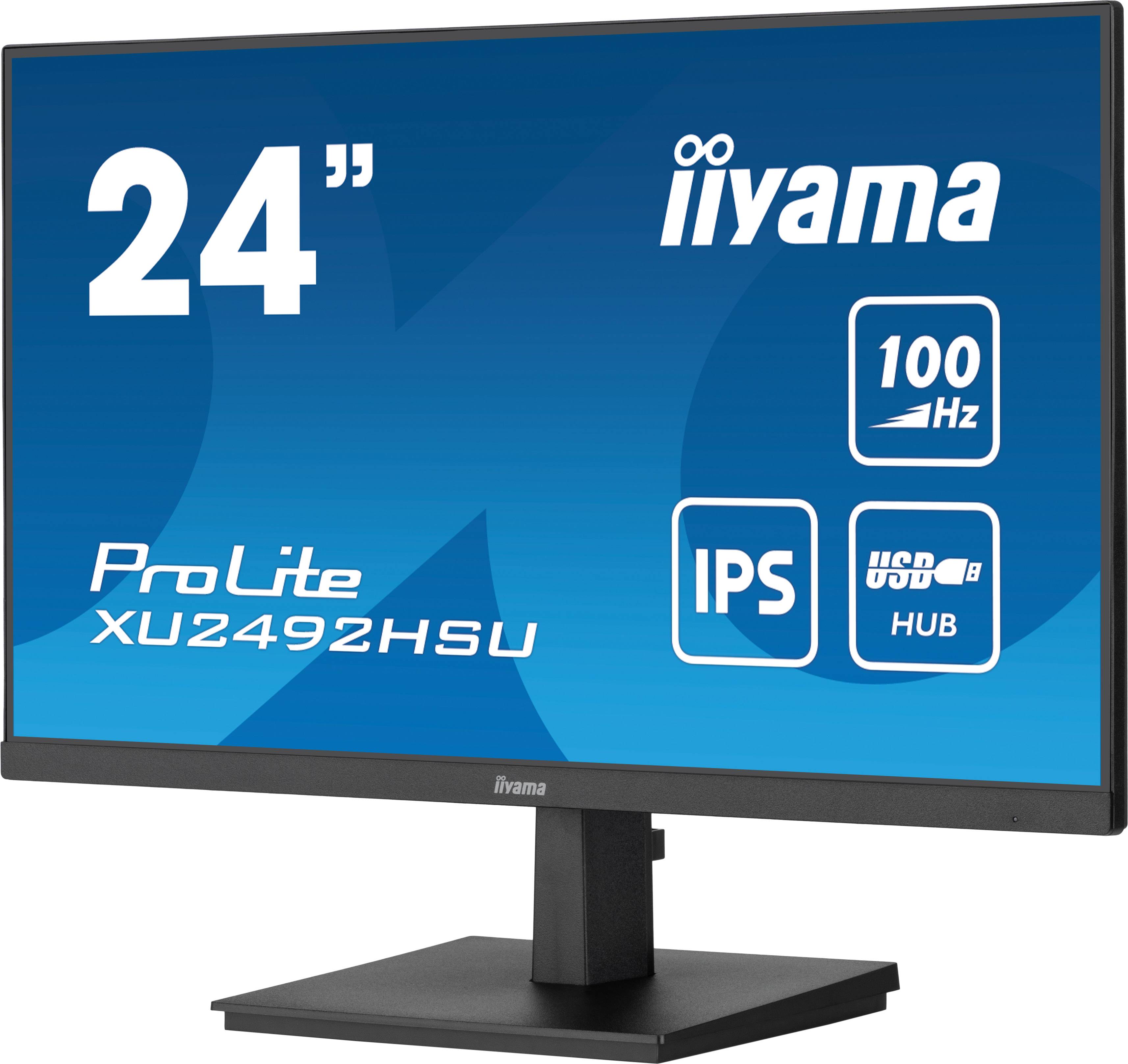 Rca Informatique - image du produit : XU2492HSU-B6 23.8IN IPS FHD 250CD/HDMI/DP/4USB HUB