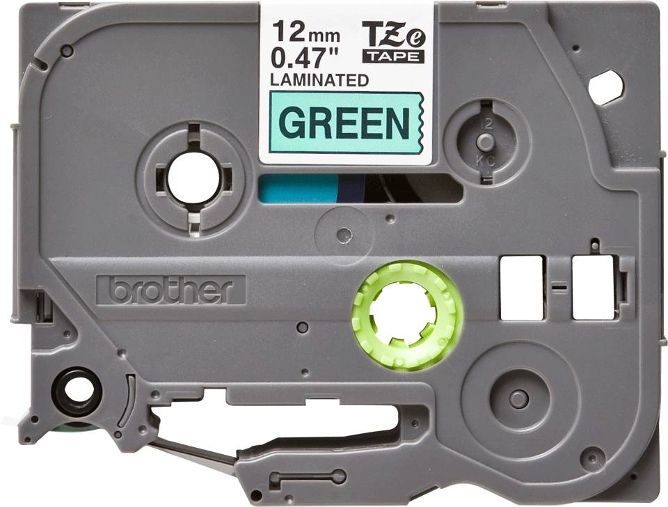 Rca Informatique - image du produit : TZE-731 LAMINATED TAPE 12MM 8M NOIR/VERT