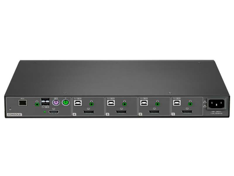 Rca Informatique - image du produit : CYBEX SC UNIVERSAL DP/H SECURE KVM SWITCH 4-PORT SINGLE DISPLAY