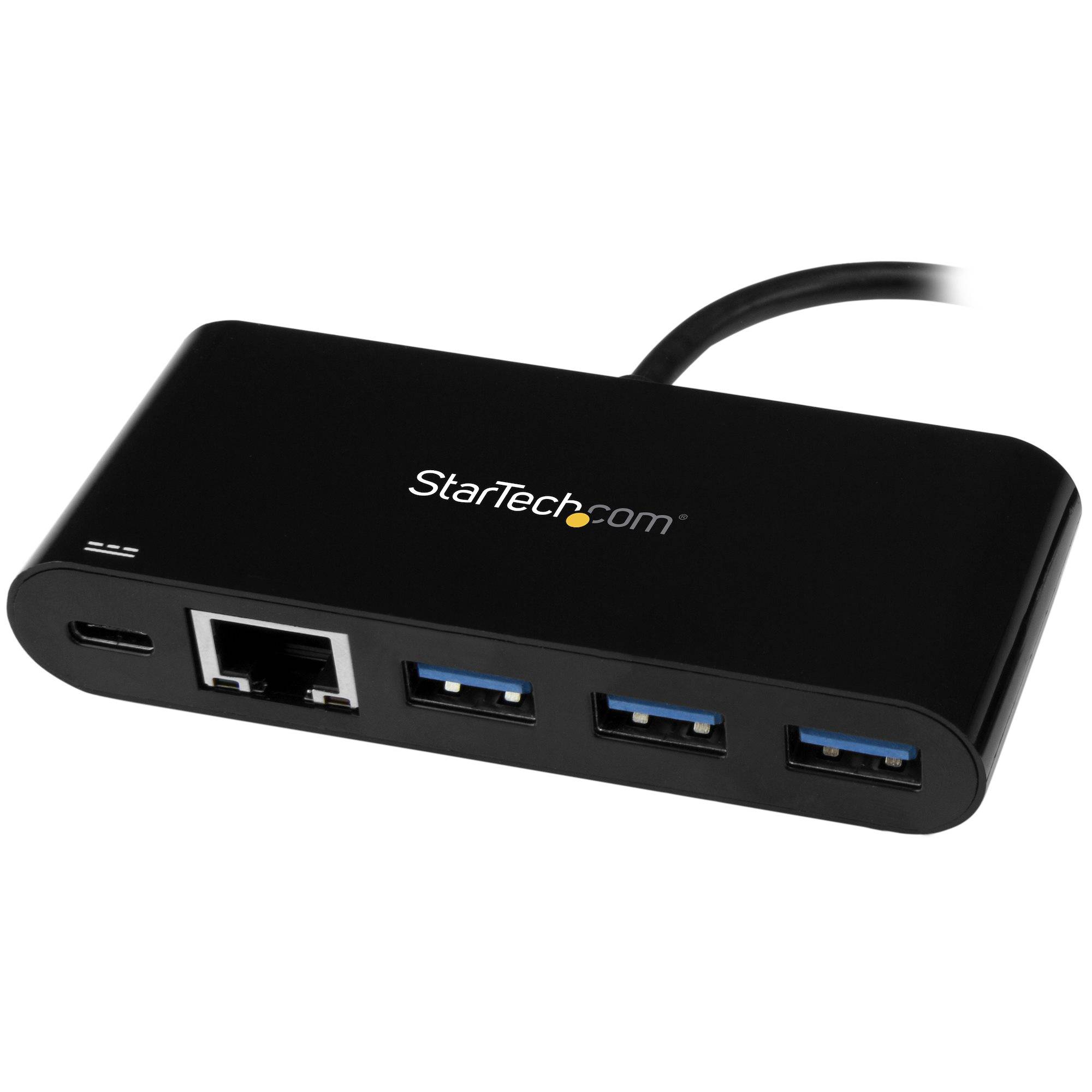 Rca Informatique - image du produit : 3PORT USB C HUB W/ GBE AND PD 2.0 - TYPE C TO 3X A - USB 3.0