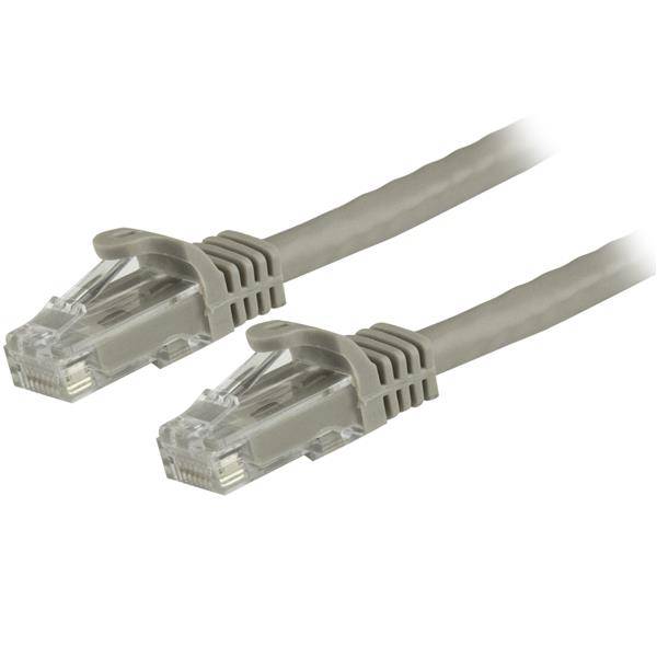 Rca Informatique - image du produit : 1.5 M CAT6 CABLE GREY SNAGLESS - 24 AWG COPPER WIRE