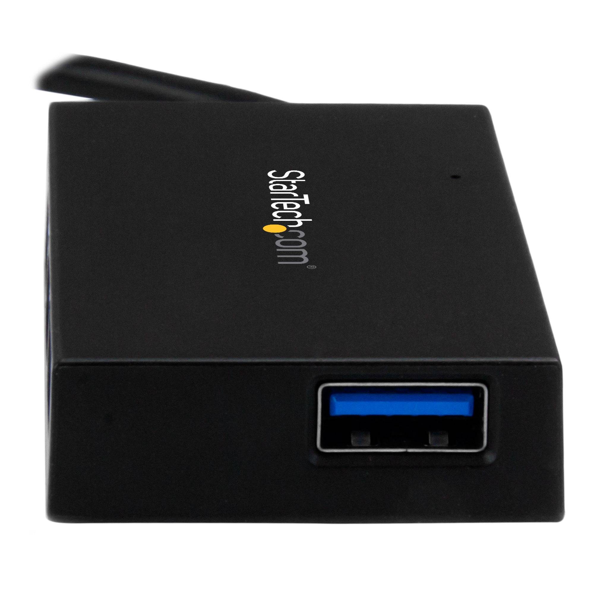 Rca Informatique - image du produit : HUB USB 3.0 A 4 PORTS AVEC ALIMENTATION - USB-C VERS USB-A