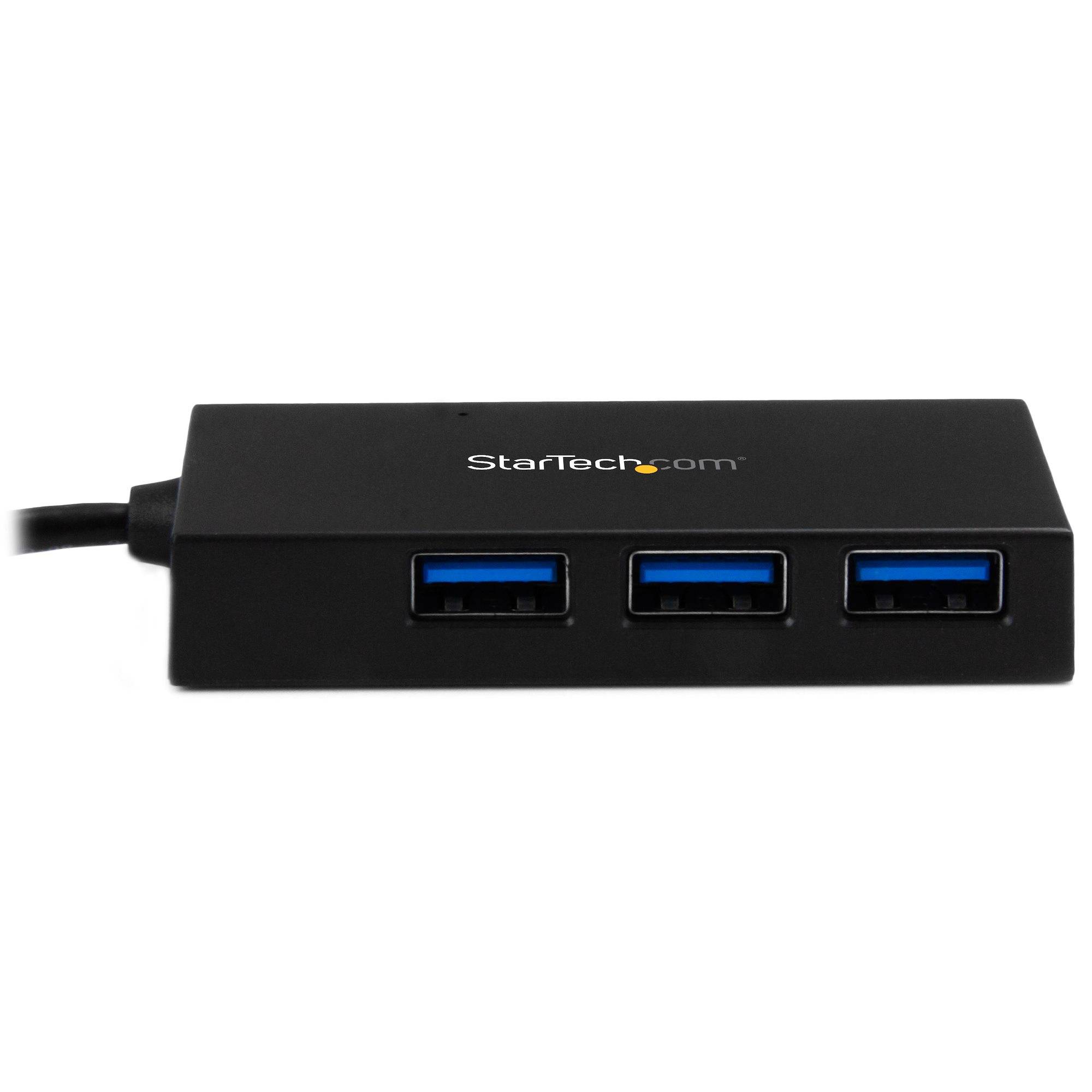 Rca Informatique - image du produit : HUB USB 3.0 A 4 PORTS AVEC ALIMENTATION - USB-C VERS USB-A