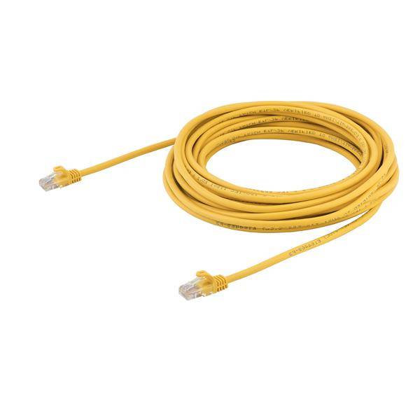 Rca Informatique - image du produit : 10M YELLOW CAT5E CABLE SNAGLESS ETHERNET CABLE - UTP