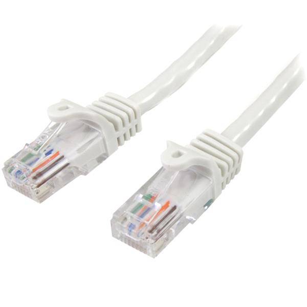 Rca Informatique - Image du produit : 7M WHITE CAT5E CABLE SNAGLESS ETHERNET CABLE - UTP