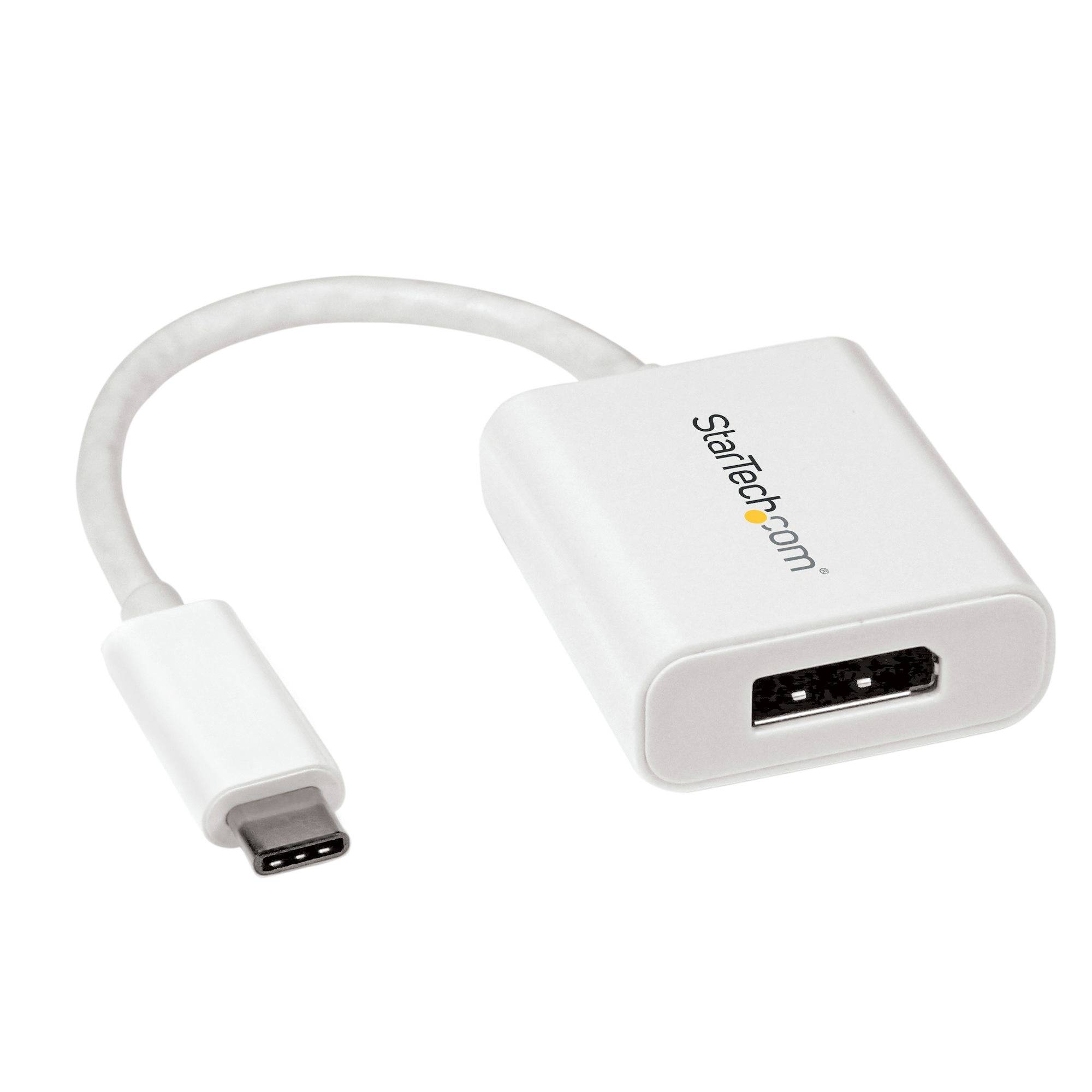 Rca Informatique - Image du produit : ADAPTATEUR VIDEO USB-C VERS DISPLAYPORT - 4K 60 HZ - BLANC