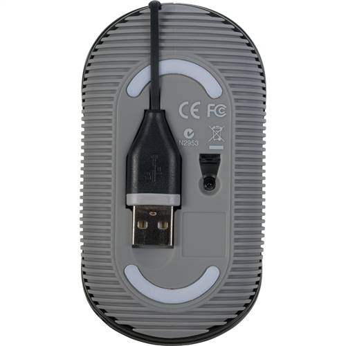 Rca Informatique - image du produit : CORD-STORING MOUSE BLACK/GREY