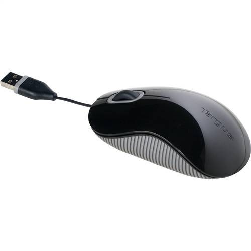 Rca Informatique - image du produit : CORD-STORING MOUSE BLACK/GREY